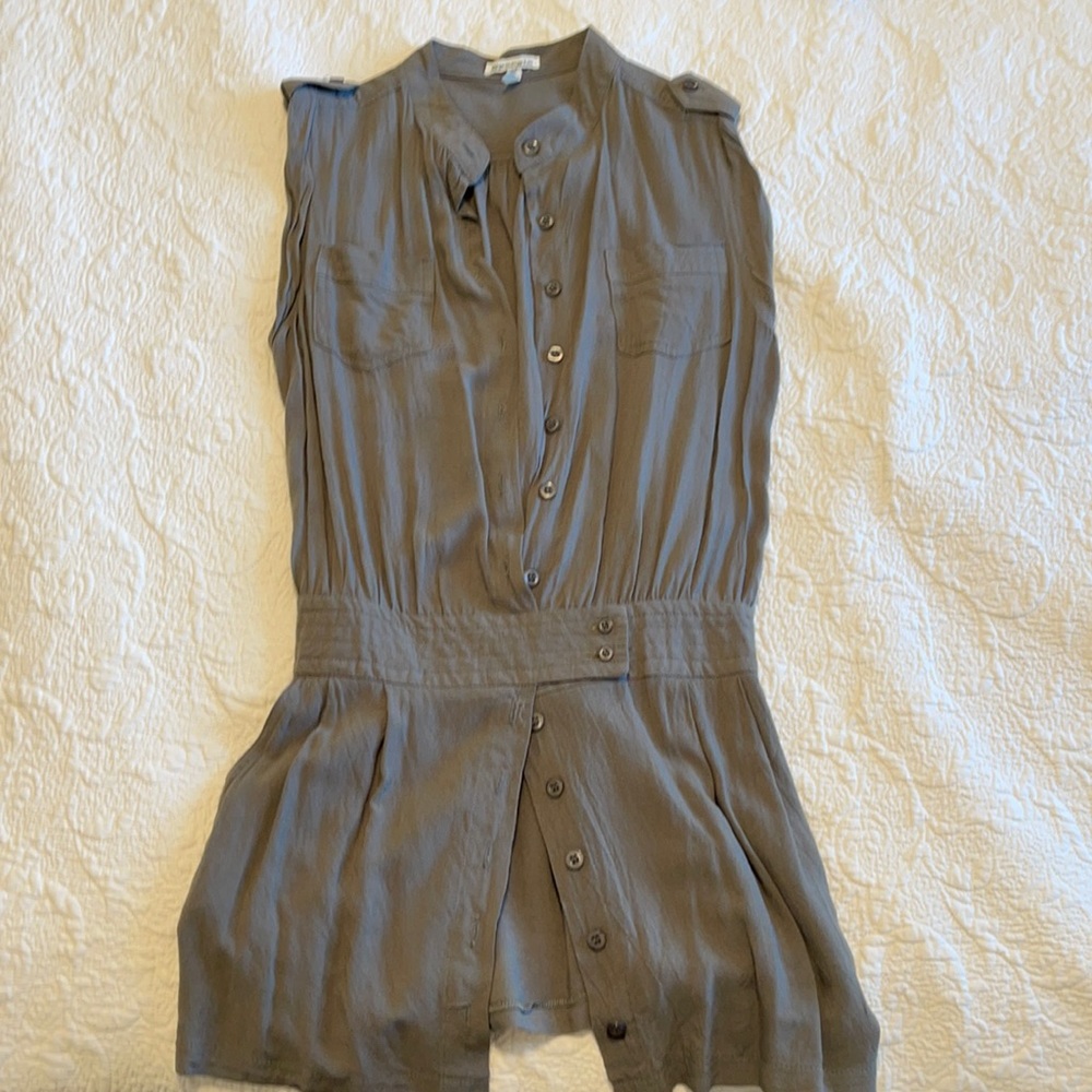 Medium, army green button up